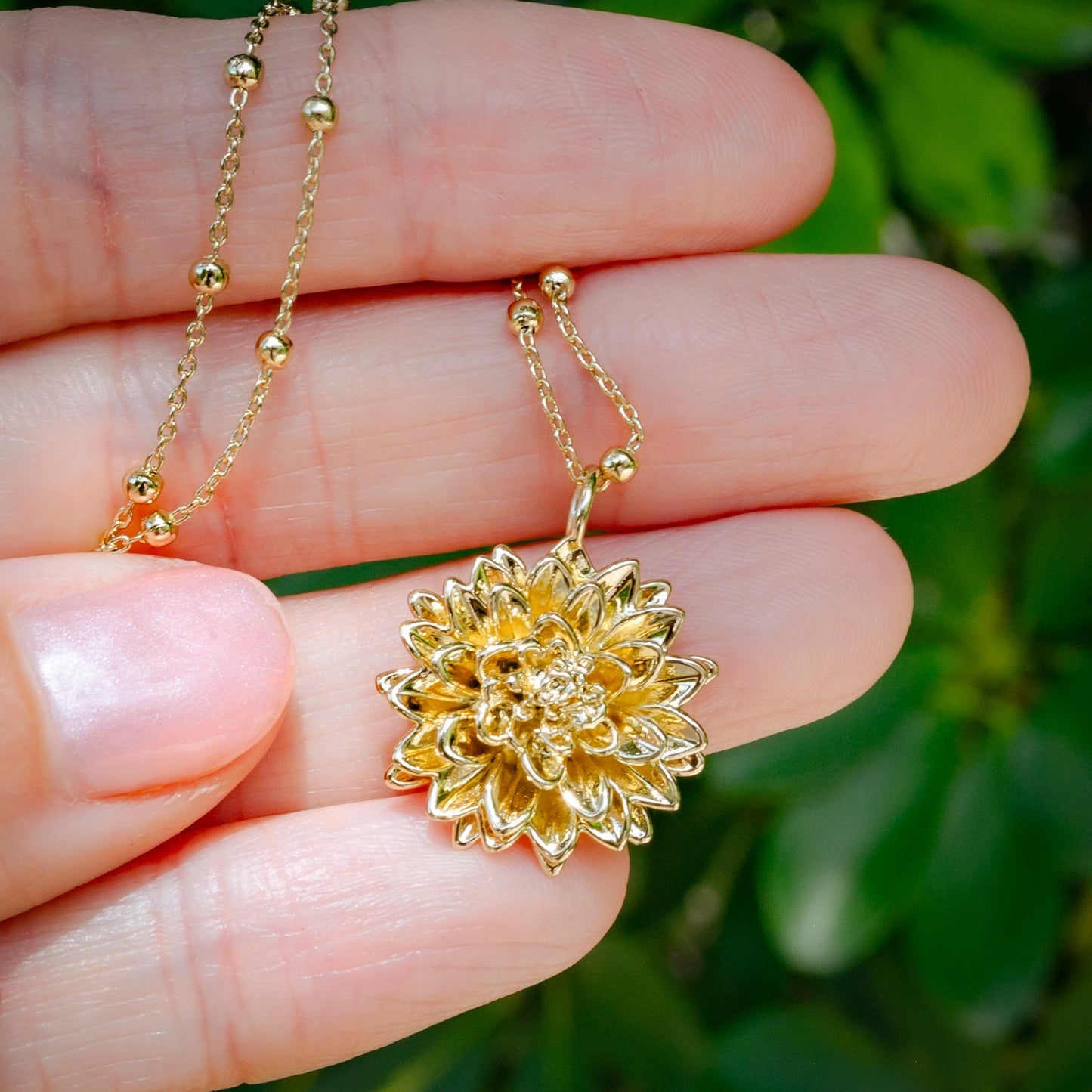 Dahlia Flower Necklace