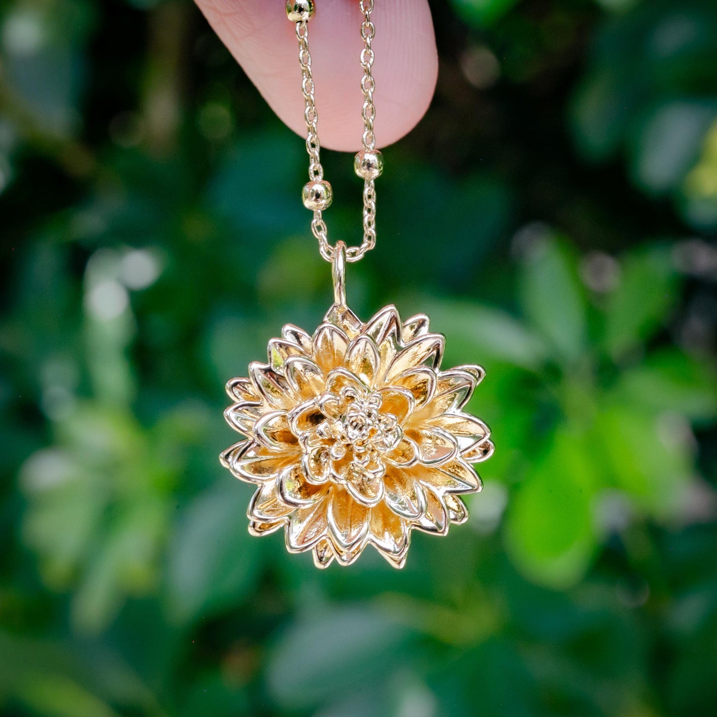 Dahlia Flower Necklace