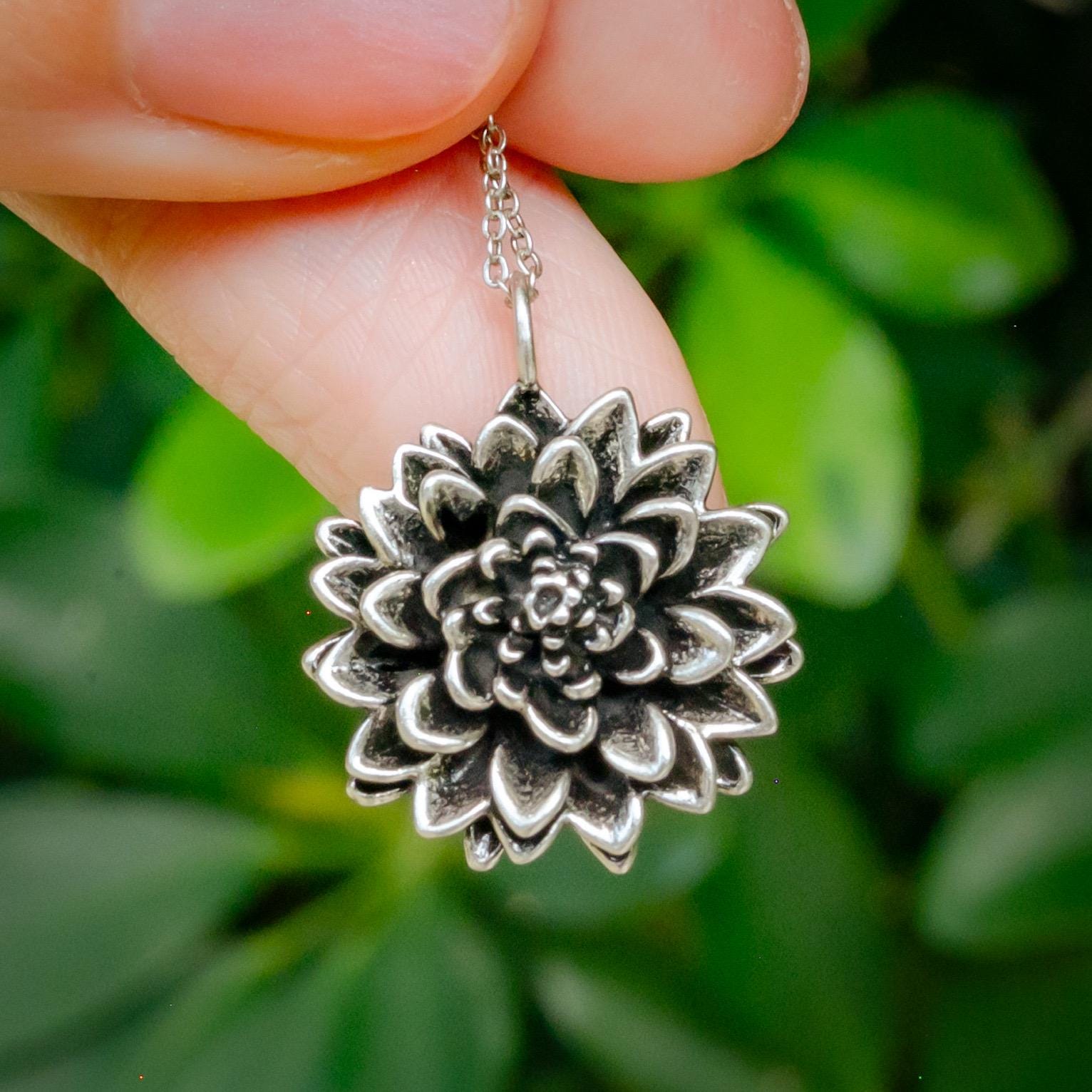 Dahlia Flower Necklace