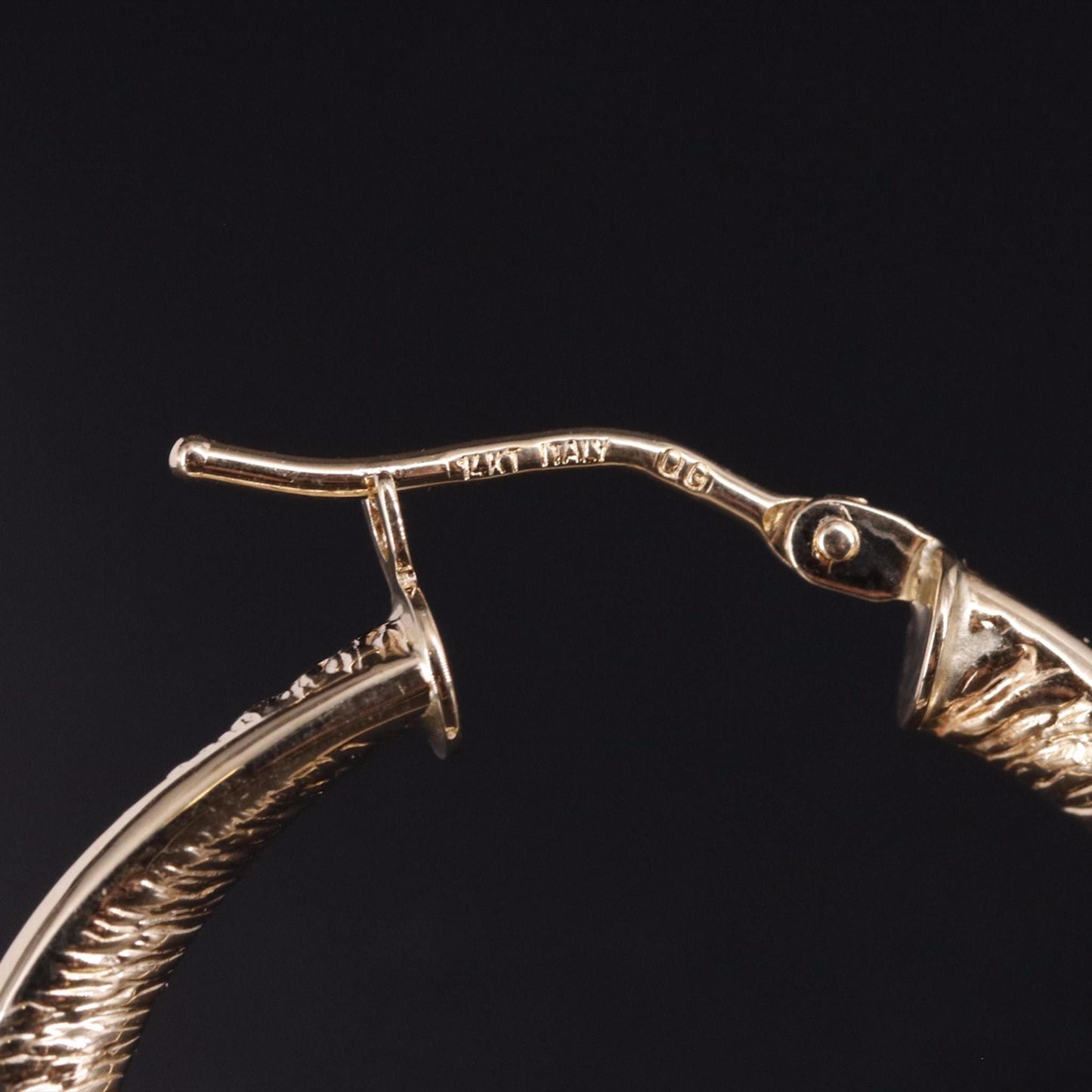14K Gold Hoop Earrings, Organic Oval Latch Back Hoops, Lightweight Everyday Gold Earrings
