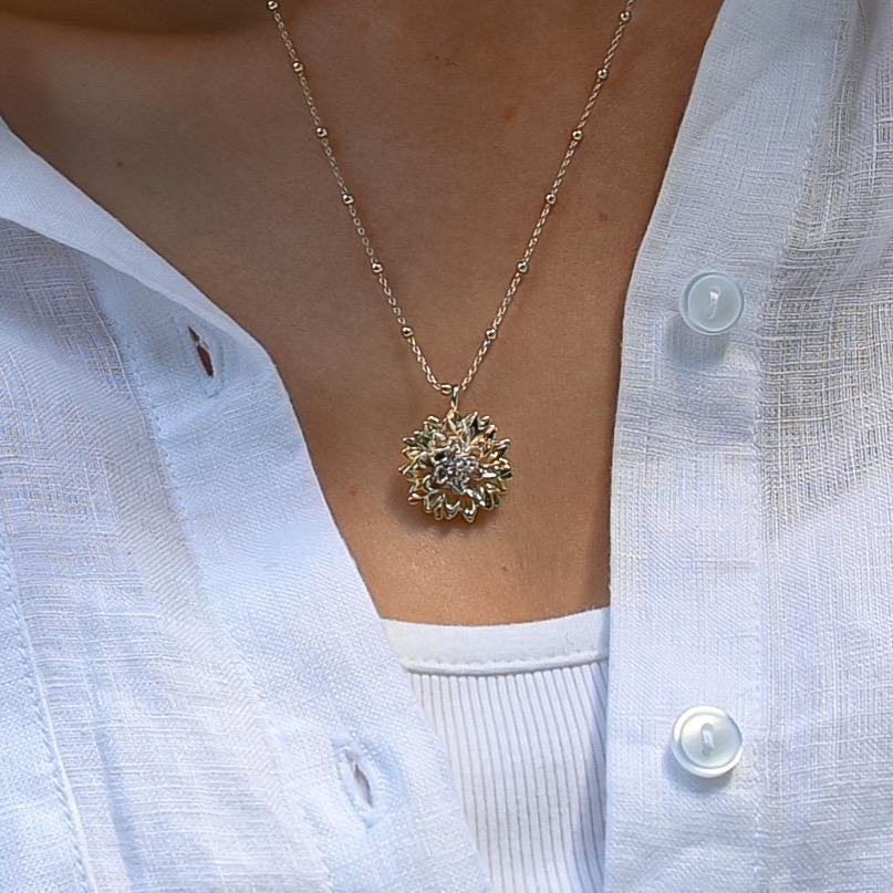 Dahlia Flower Pendant Only