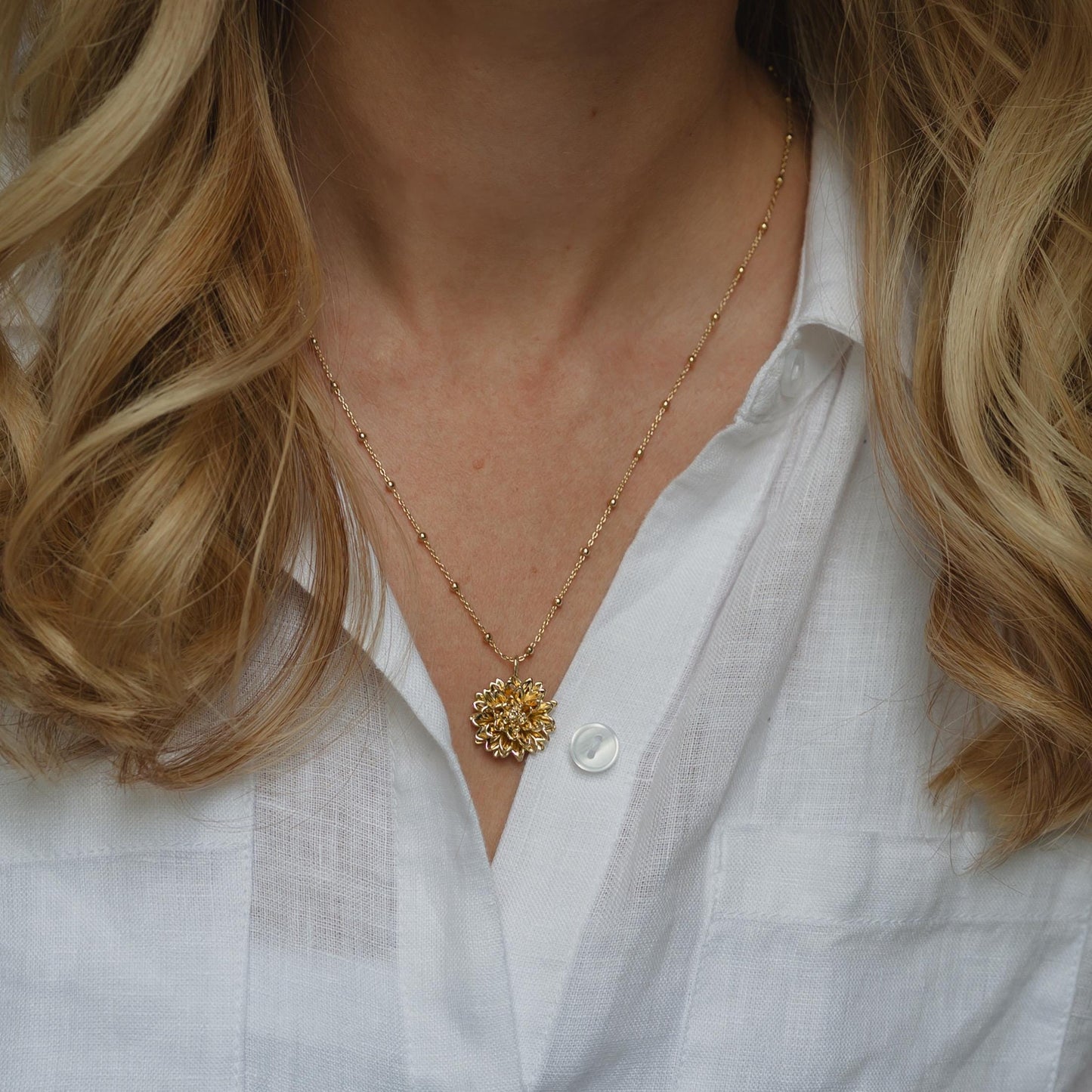 Dahlia Flower Pendant Only
