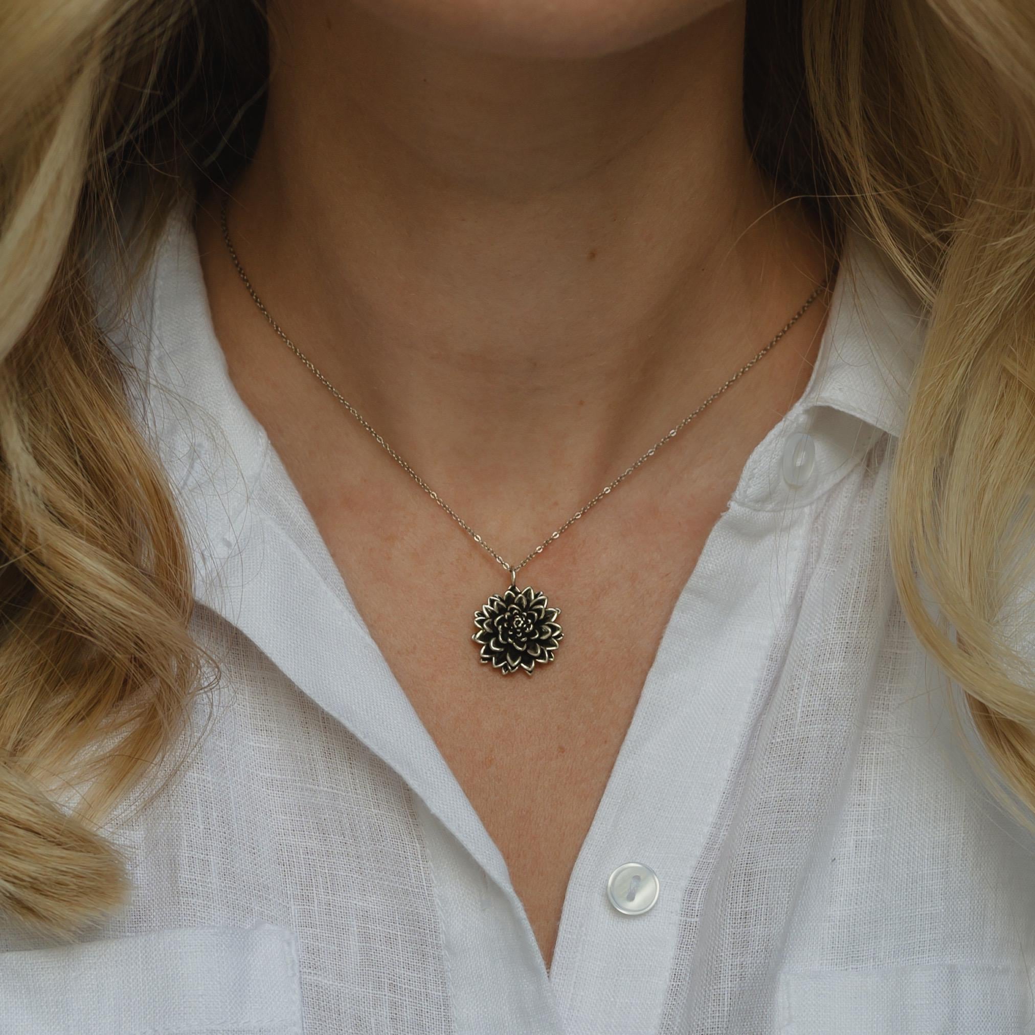 Dahlia Flower Necklace