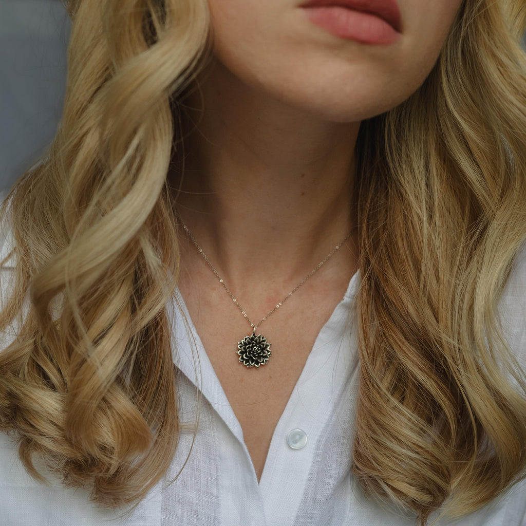 Dahlia Flower Necklace