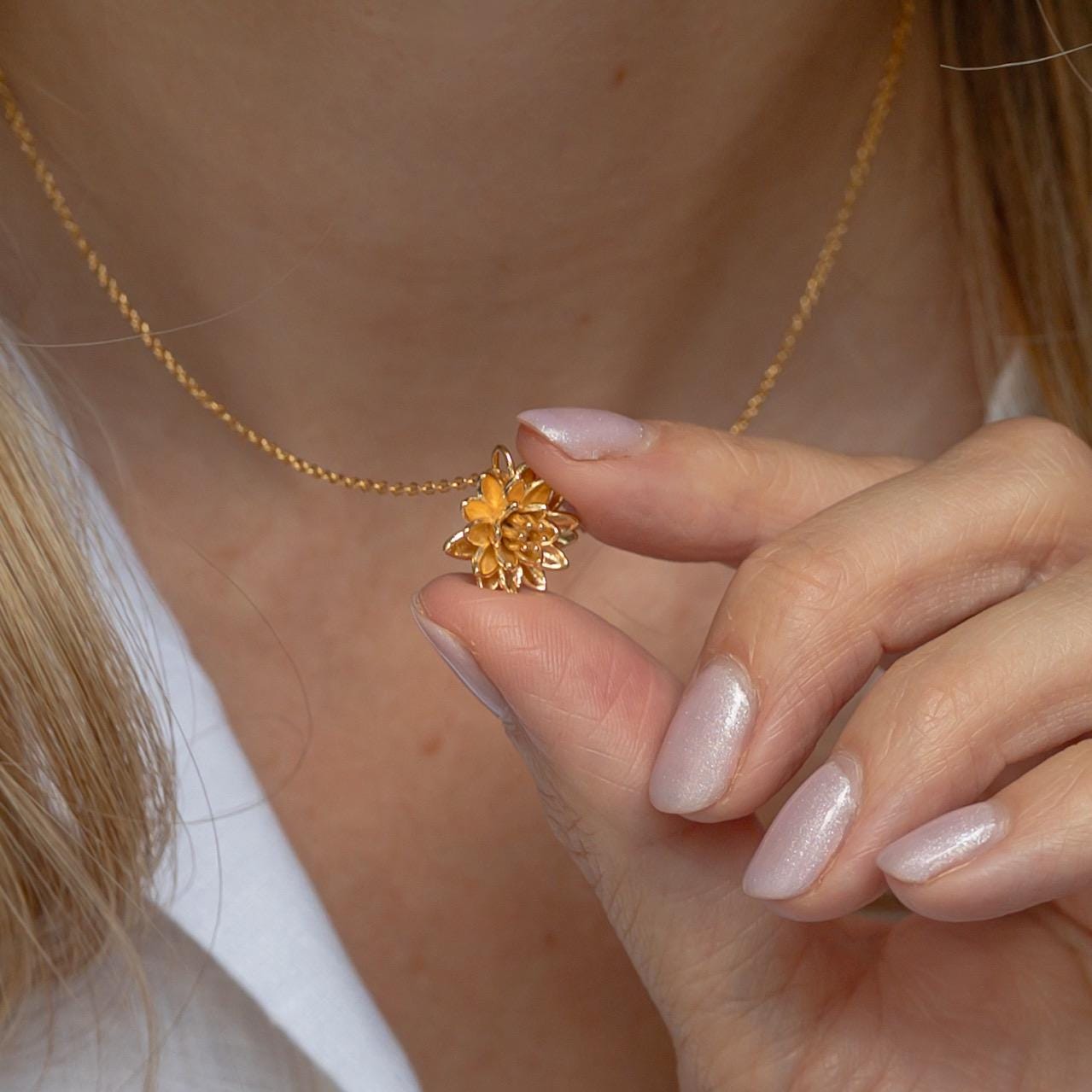 Lotus Pendant Necklace