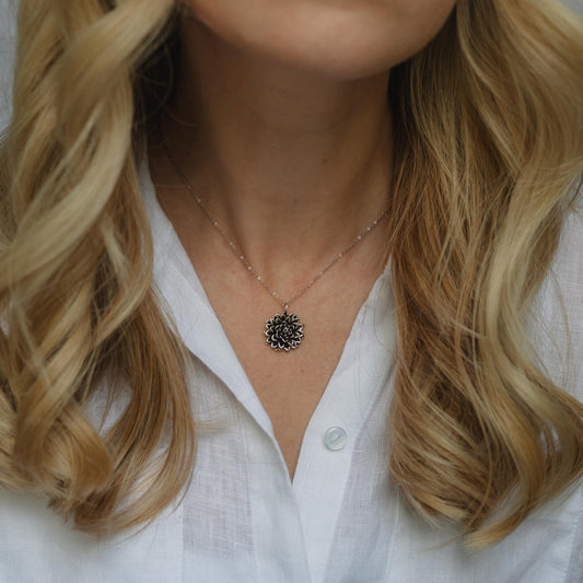 Dahlia Flower Necklace
