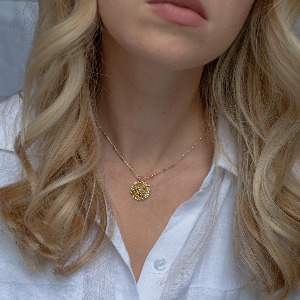 Dahlia Flower Necklace