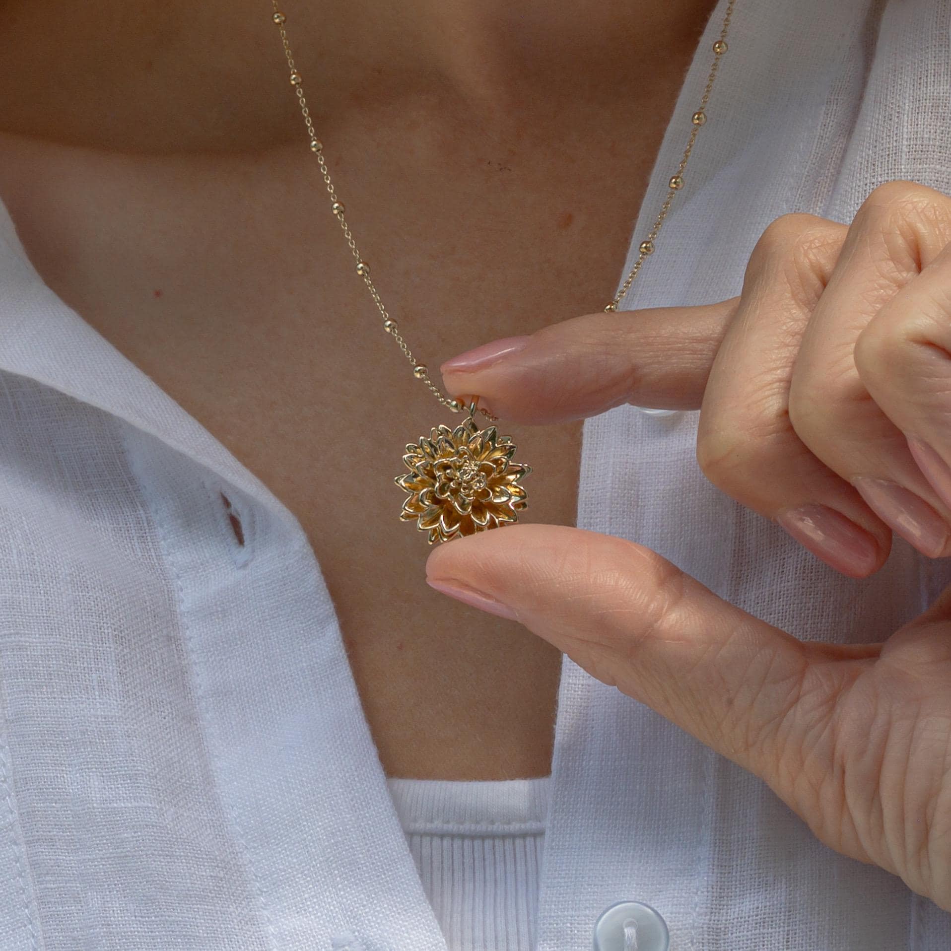 Dahlia Flower Pendant Only