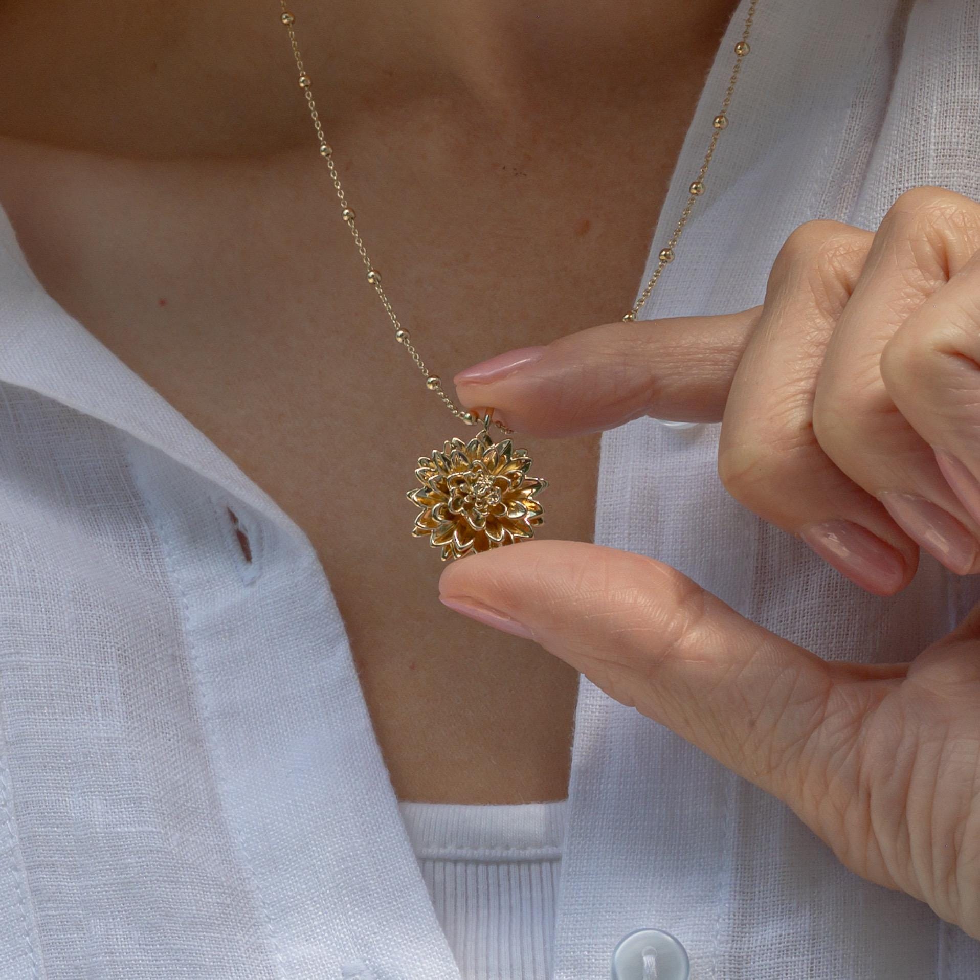 Dahlia Flower Pendant Only