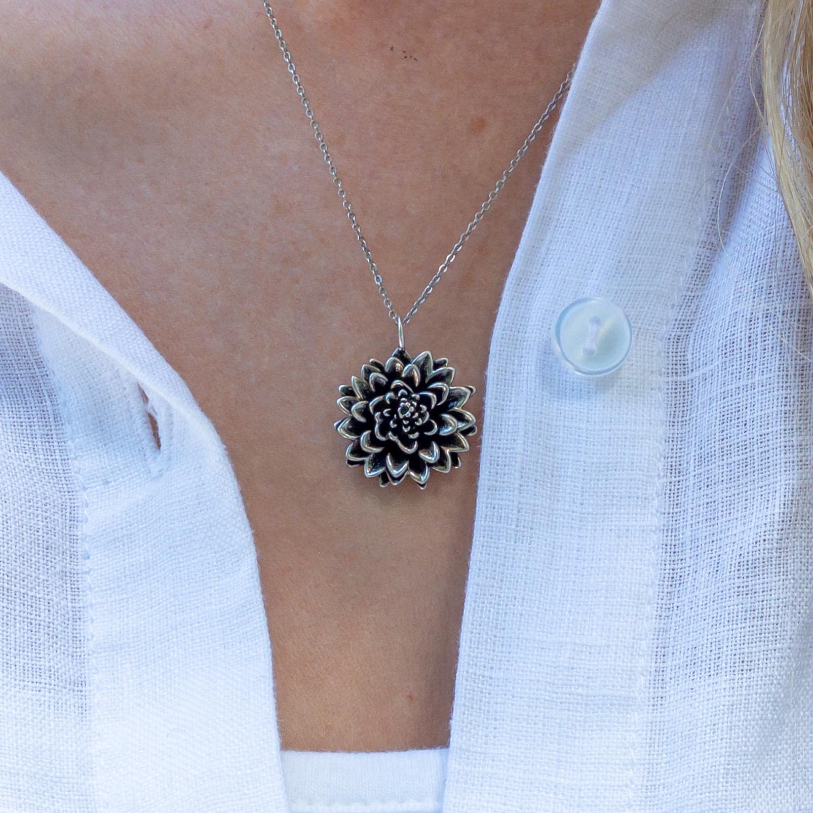 Dahlia Flower Necklace