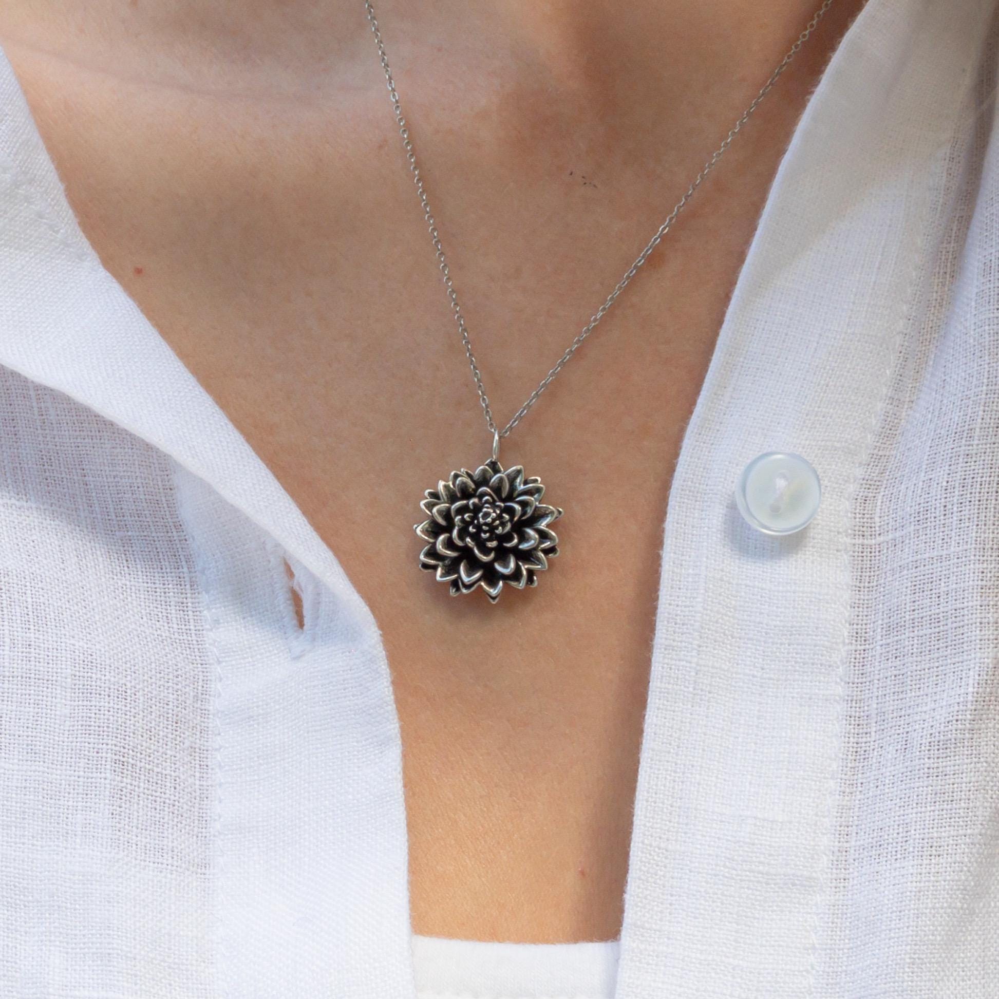 Dahlia Flower Necklace