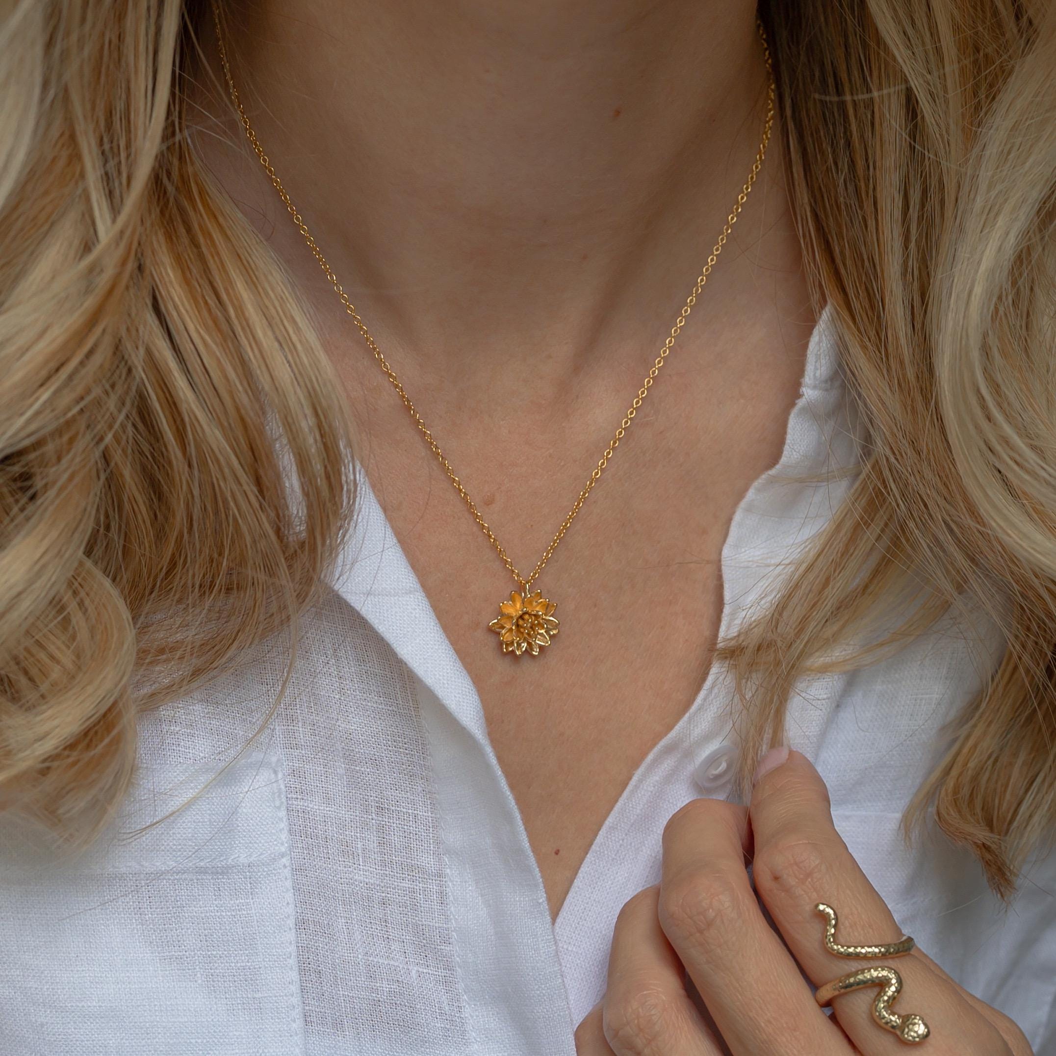 Lotus Pendant Necklace