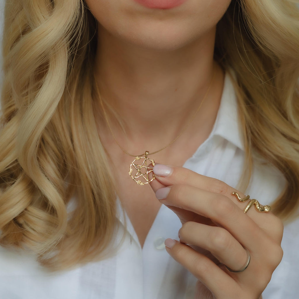 Floral Pentagram Necklace