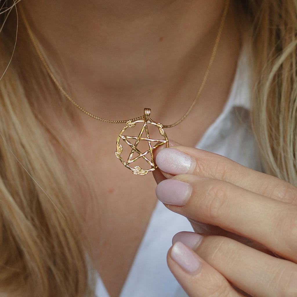 Floral Pentagram Necklace