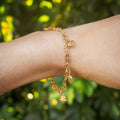 Estate Sale 14K Charm Bracelet Solid Gold