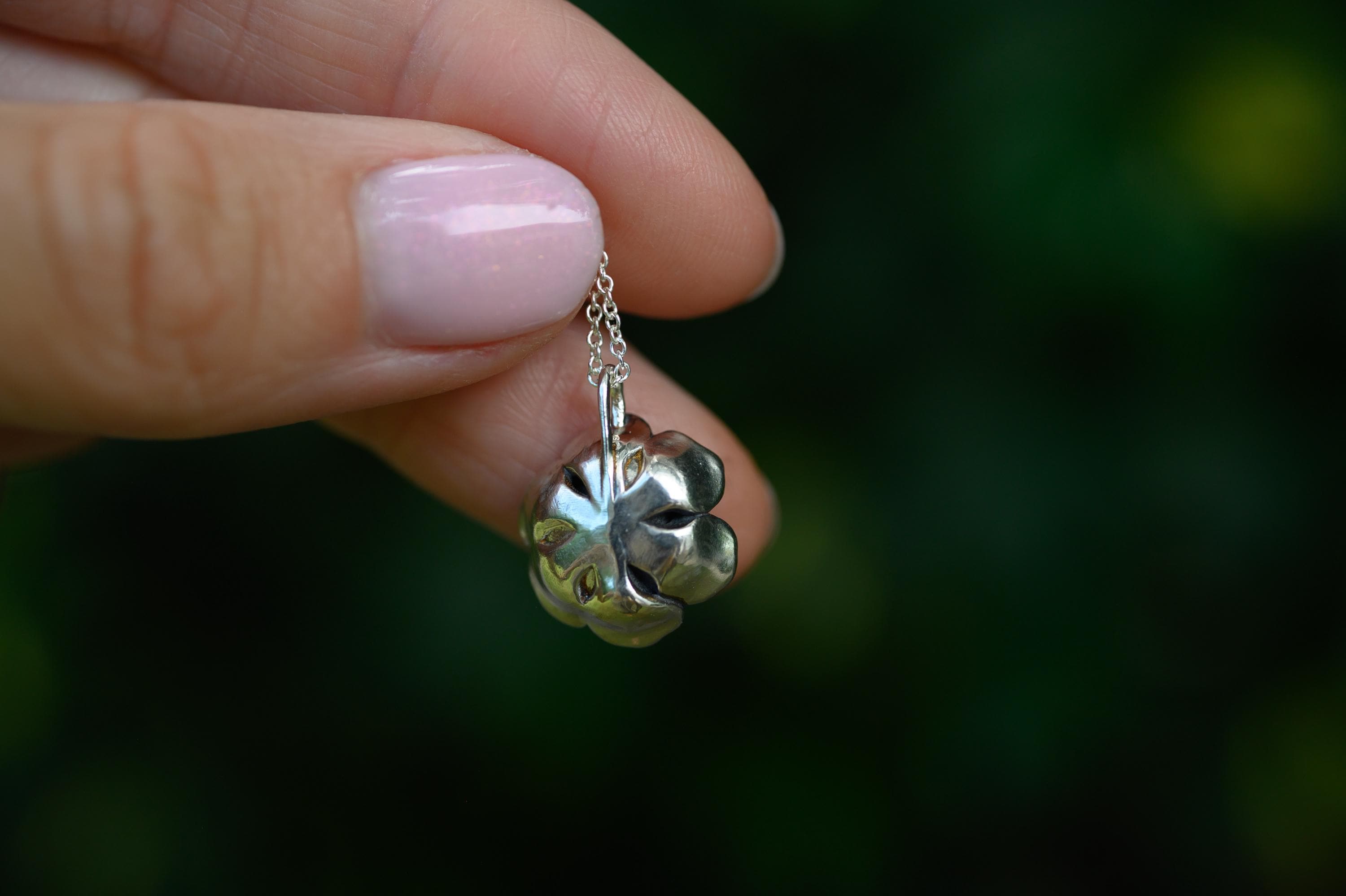 Sterling Silver Wild Rose Necklace