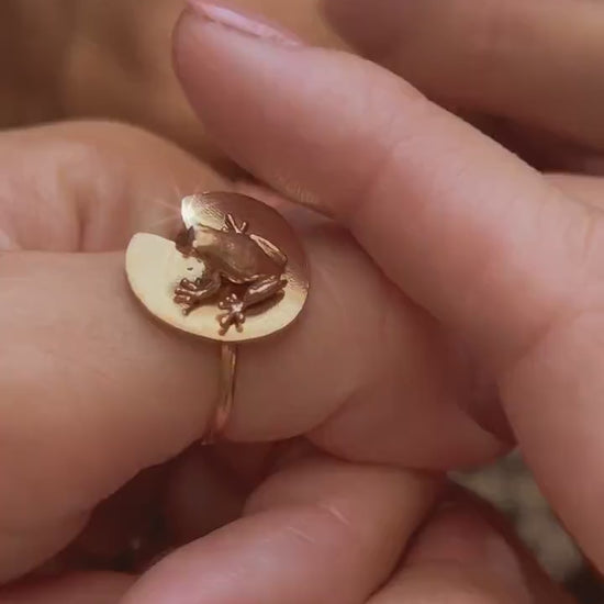 Frog and Lily Pad Fidget Ring