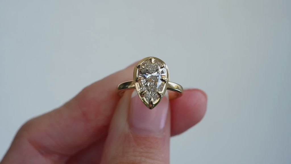 RESERVADO 14K Engaste de inspiración georgiana 2ct