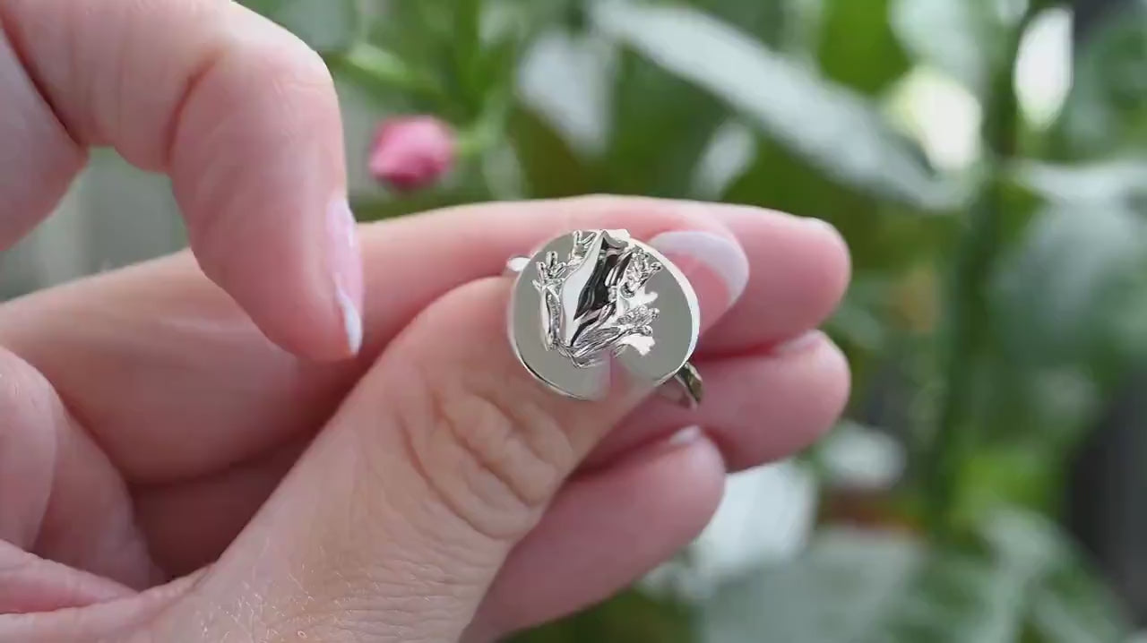 Frog and Lily Pad Fidget Ring