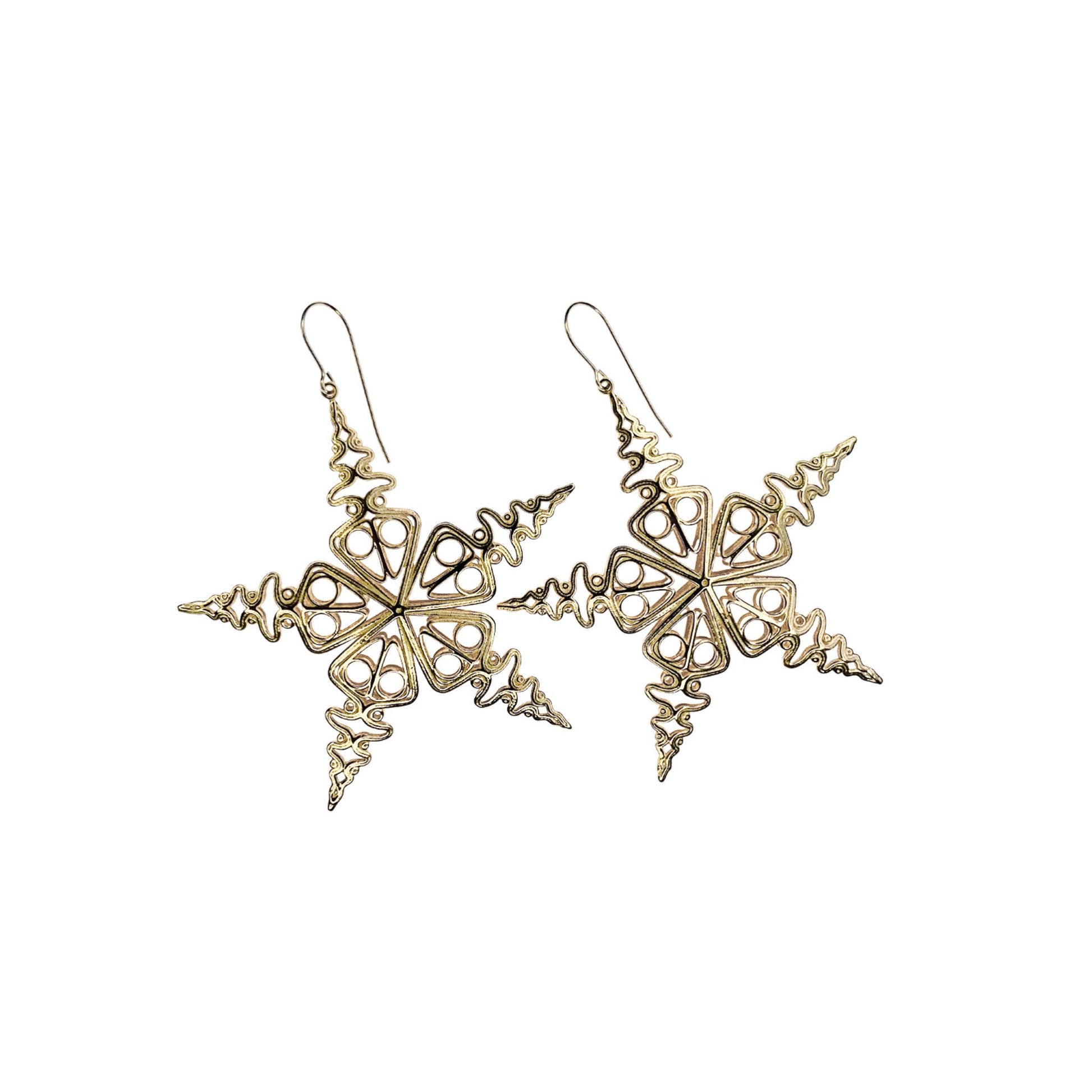 Celestial Star Earrings in Solid Silver, 14K Gold Plate, or Solid Gold