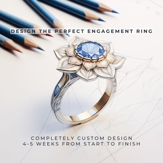 Custom Dream Engagement Ring Design Listing, final ring is investment cast with diamonds or gemstones