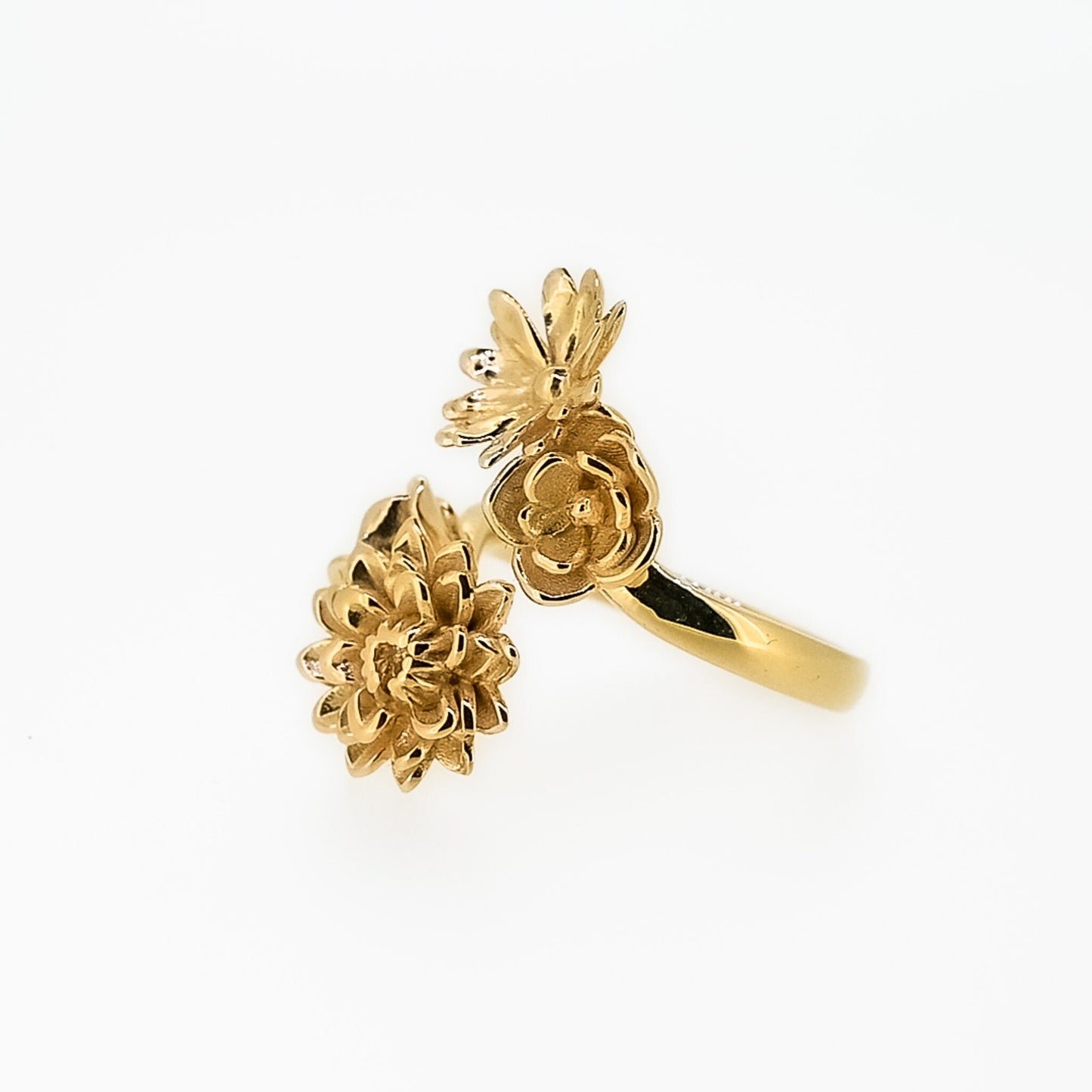 Peony Floral Bouquet Ring