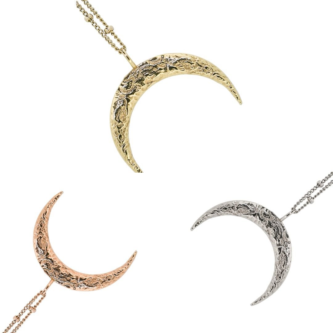 Ring Holder Moon Necklace