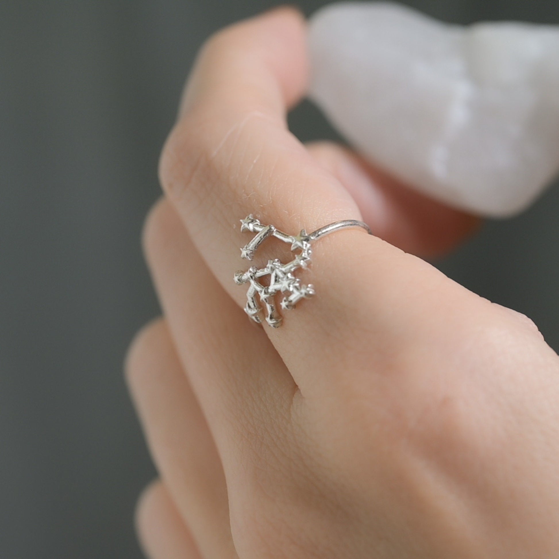 Solid Gold Sagittarius Star Sign Dainty Celestial Zodiac Ring in solid 14K Yellow Gold, 14k White Gold, 14K Rose Gold