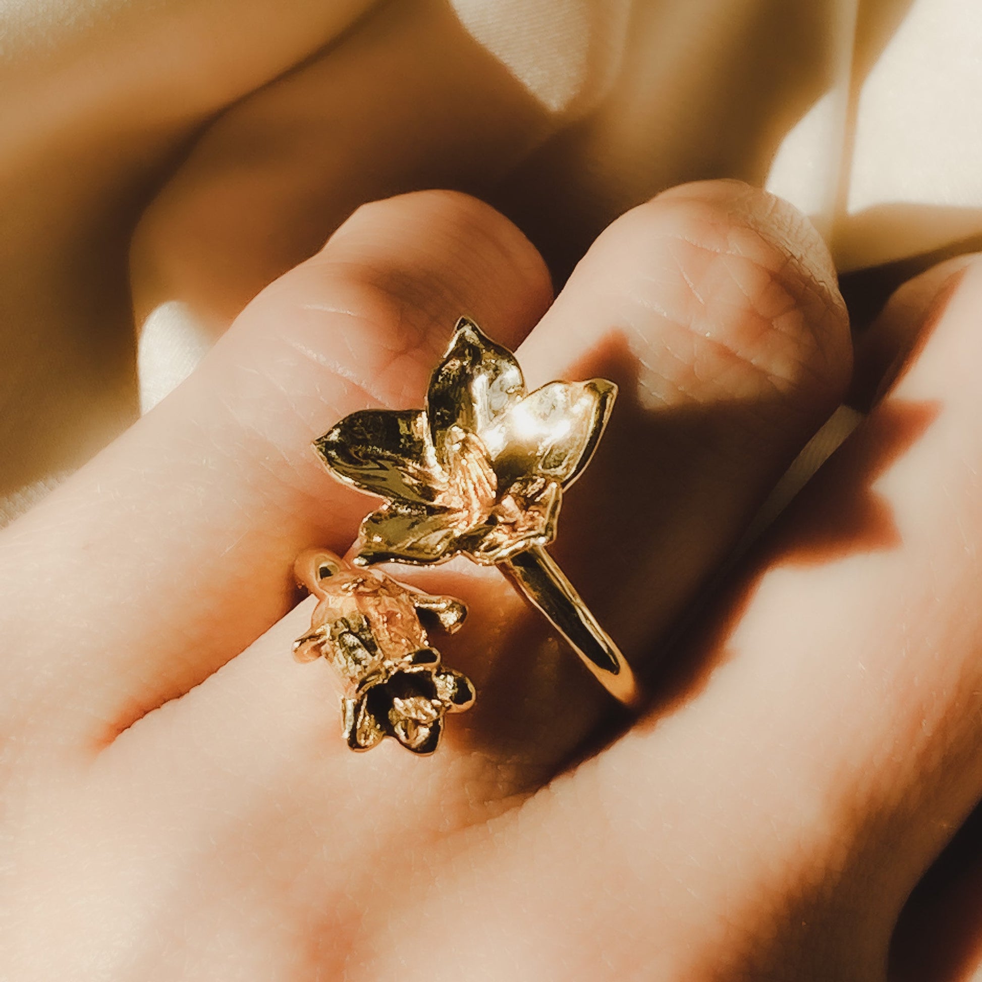 Deadly Nightshade Flower Ring