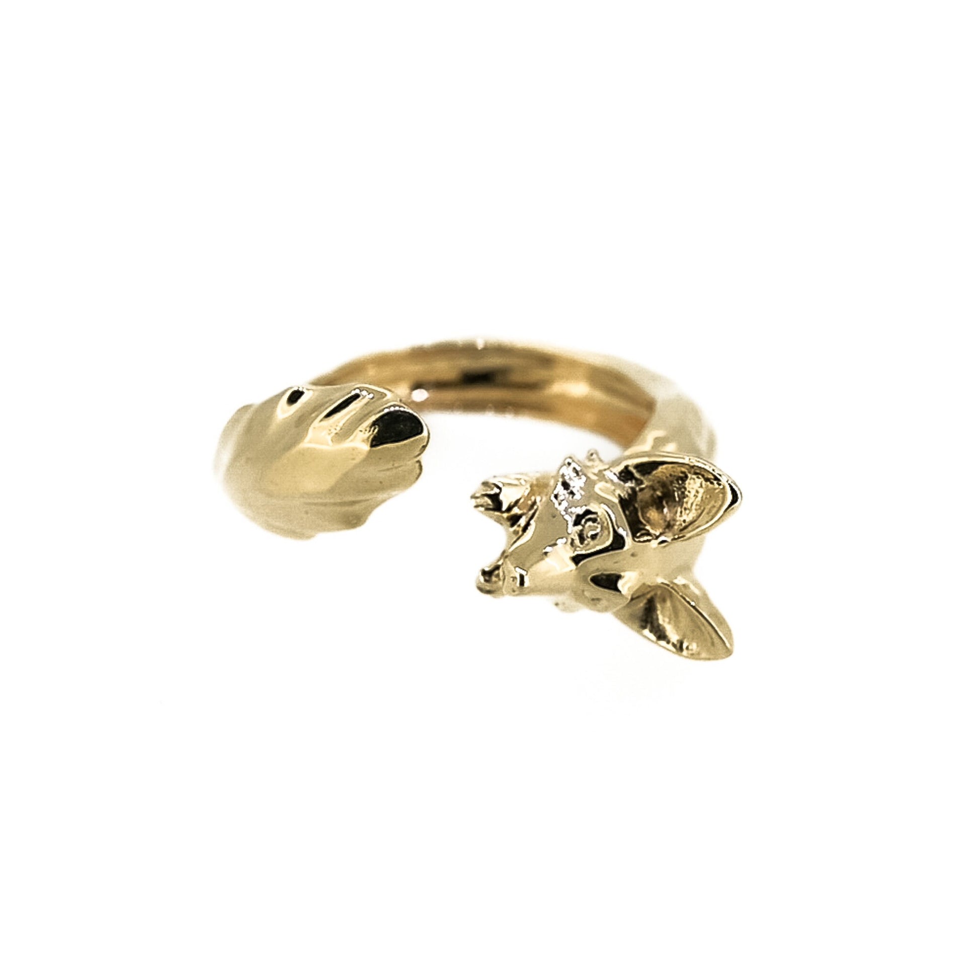 Fox Adjustable Ring in Solid Silver, Vermeil, and 18K Gold Plate