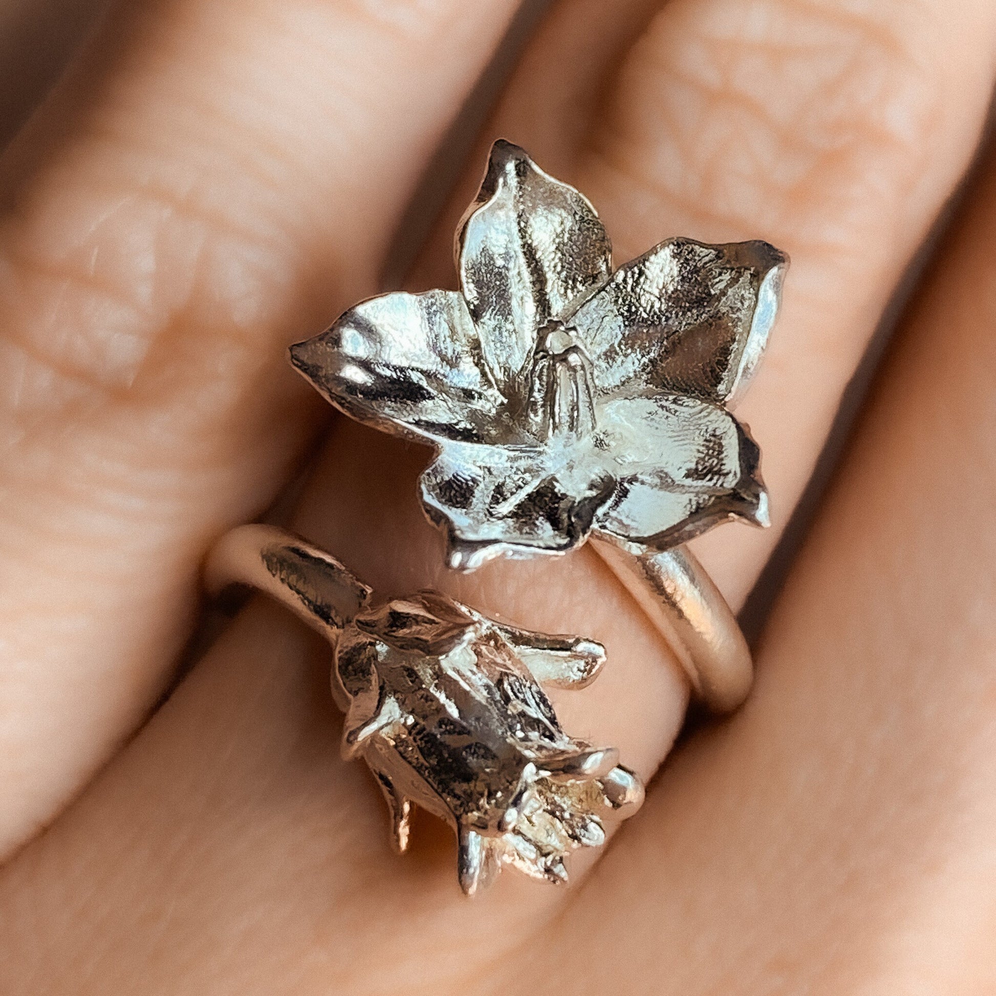 Deadly Nightshade Flower Ring